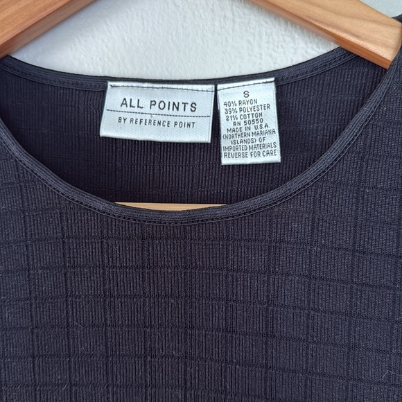 Vintage All Points black  grid tee small - Picture 3 of 5